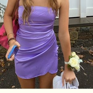 Prom Dress Homecoming Dress Lucy in the Sky Periwinkle Criss Cross Back